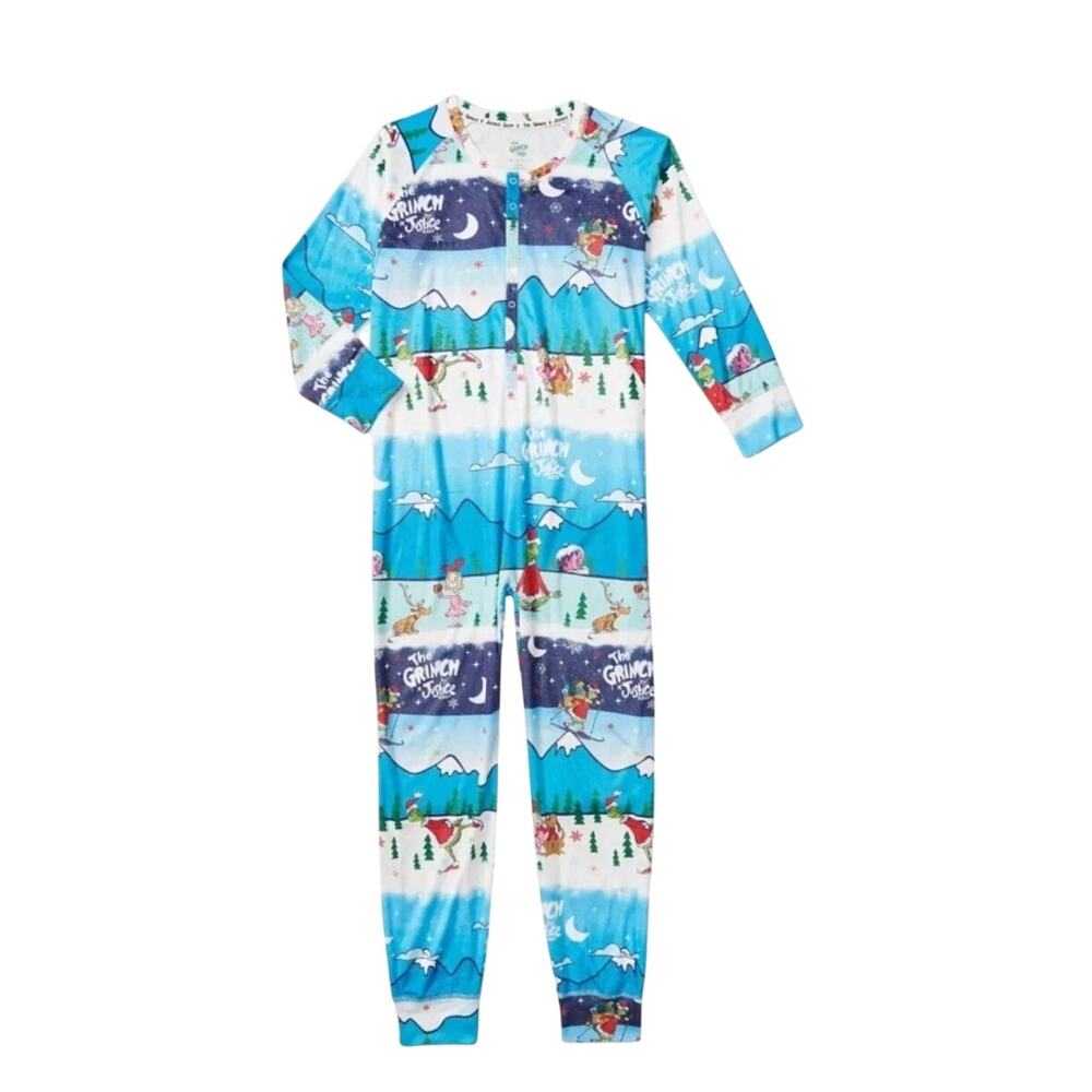 Justice Sleep THE GRINCH Pajamas One Piece Max Cindy Lou Christmas medium sz 10